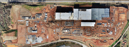 미국 조지아주 잭슨 카운티 커머스시에서 건설 중인 SK이노베이션 배터리 공장 건설현장.  SK이노베이션 제공